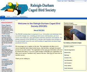 rdcbs.org: RDCBS
Web site of the Raleigh-Durham Caged Bird Society