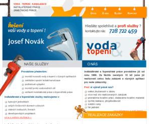 voda-a-topeni.cz: Voda a topení, instalatérské práce, topenářské práce - Úvod
Provádíme veškeré instalatérské práce a topenářské práce. Realizujeme rozvody vody a topení, zakládání kanalizace, podlahového topení atd...