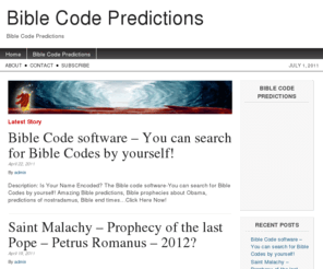 biblecodepredictions.net: Bible Code Predictions | Bible Code Predictions
Bible Code Predictions