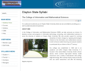 cimsclaytonstate.info: Clayton State Syllabi
Joomla! - the dynamic portal engine and content management system