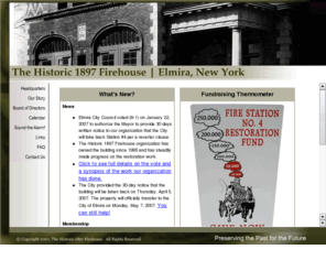 elmirafiremuseum.info: The Historic 1897 Firehouse | Elmira, NY
The Historic 1897 Firehouse organization was started in 1986 as an ad hoc committee to prevent the demolition of Fire Station No.4 and to see that it was used for the benefit of the community.