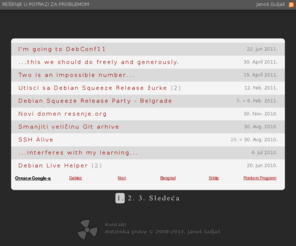 resenje.org: Rešenje u potrazi za problemom
Janoš Guljaš - Lični sajt - Rešenje u potrazi za problemom