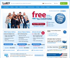 taxact.com: TaxACT | Free Tax Preparation Software, File Taxes Online, Free E-filing
TaxACT prepares, prints and e-files your income taxes for FREE. Free Federal Edition handles simple &amp complex returns, includes free-efiling.