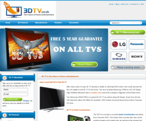 3dtv.co.uk: 3D TV is the future of home entertainment
3D TV is the future of HD television and home entertainment with simply amazing three dimensional realism in the latest state of the art LED and Plasma TVs