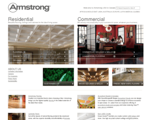 armsrtong.com: Flooring, Ceiling and Cabinet Products by Armstrong
Armstrong is a manufacturer of flooring, ceilings, and cabinets. Flooring products include hardwood, laminate, and vinyl. Floors and ceilings are both available for residential and commercial applications. 