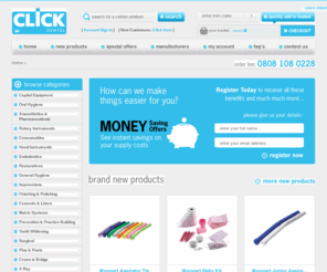 click-dental.info: The Dentist Supplies & Directory of Dental Products Website - Click Dental
Manage your dental supplies through the dedicated dentist equipment & dental wholesale supply directory - Click Dental for Next Day Dentist Instrument Supply