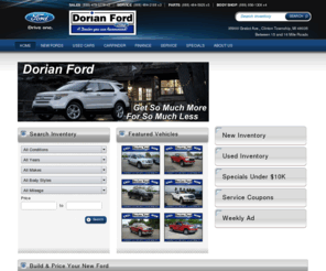 doriandeals.com: New Ford & Used Cars for Clinton Township, Sterling Heights, Macomb, Warren, Royal Oak | Mike Dorian Ford
Visit Mike Dorian Ford for your new or used car purchase! Large selection, quality vehicles and low prices!