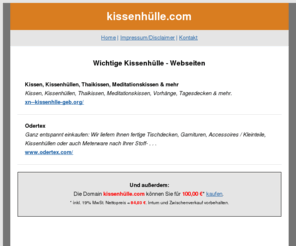 xn--kissenhlle-geb.com: kissenhülle.com - Wichtige Kissenhülle - Webseiten
