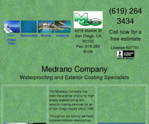 medranowaterproofing.com: Medrano Waterproofing
Exterior and interior specialiasts for San Diego county