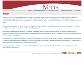 mcia.es: MCIA.CAT
A través de la integración de consultoría y tecnología, ayudamos a nuestros clientes a definir, desarrollar e implementar soluciones tecnológicas que permitan de la forma más eficaz y rentable optimizar los procesos y modelos de relaciones con sus empleados, clientes y proveedores.