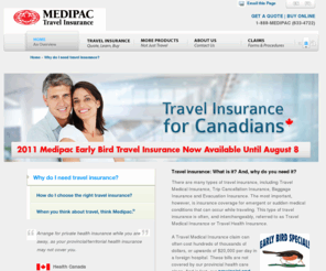 medipac.com: Vacation Travel Insurance - Medipac Travel and Annual Insurance for Canadian Snowbirds and Seniors
Medipac is Canada's leading Canadian Snowbird Travel Medical and Annual Insurance Provider. For over 20 years, Medipac has remained at the leading edge of the travel insurance industry