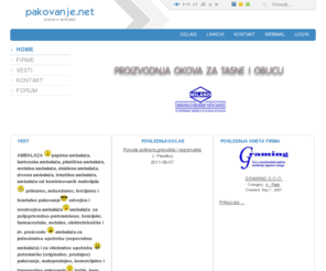 pakovanje.net: Home - Dobrodosli na portal o srpskoj ambalaži
Ambalaza u poslovanju.Srpska ambalaza!