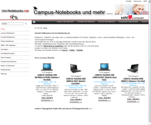 uninotebooks.net: Uni-Notebooks.net - Notebooks für Studenten - Studentennotebooks und mehr
günstige Lenovo Notebooks für Schüler und Studenten, Notebooks und Zubehör von Lenovo, Fujitsu, HP und Toshiba. Studentennotebooks in Augsburg
