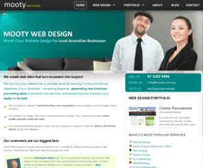 mootywebdesign.com.au: Web Design Brisbane - MOOTY WEB DESIGN - Web Page Design, Website Design Brisbane, Web Site Designer
Mooty Web Design is a Brisbane Web Design and Graphic Design company specialising in Search Engine Optimisation Brisbane, Website Design, SEO Brisbane and Graphic Design