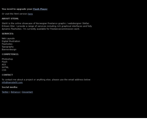 iamsteihl.com: Steihl - Online portfolio of Stefan E.Ihler - info@iamsteihl.com
Online Portfolio of Stefan E.Ihler, freelance web and graphic designer.