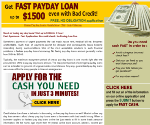 pay-day-loans-4all.com: Cheap Pay day Loans :: Get Easy Pay Day Loans in 1 Hour
Need a cheap pay day loan? Get the faxless pay day loan that you need. Improve your credit history with guaranteed payday loan ontime payments.