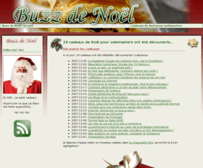 buzzdenoel.com: Buzz de Noël: cadeau de Noël pour webmasters…
Partagez le buzz de Noël avec nous