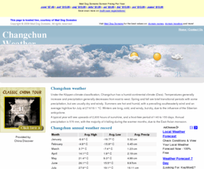 Changchun Weather Forecast