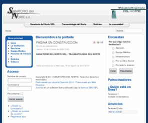 sanatoriodelnorte.com: Bienvenidos a la portada
Sanatorio del Norte - Traumatologia del Norte