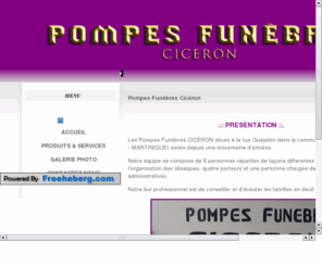 pompes-funebres-ciceron.com: Les Pompes Funbres CICERON [by Mx Prod]
Le site officiel des pompes funbres CICERON