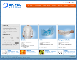 ak-yel.com.tr: AK-YEL Medikal Turkiye [Bone, Bonex, Galoş, Maske, Kolluk, Eldiven, Tulum, Önlük, Hasta Önlüğü, Cerrahi Set, Disposable ürünler, Ziyaretçi Önlüğü]
Ak-Yel Medikal pratik, ekonomik, hijyenik ve tek kullanımlık bone, maske, eldiven, galoş, koruyucu önlük, koruyucu kolluk, yatak sedye örtüsü ürünleri ile size hizmet etmektedir.