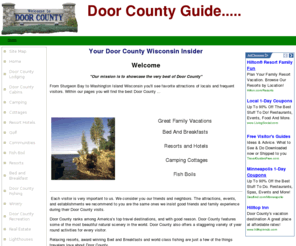 door-county-guide.com: Door-County-Guide
Want to discover the Best of Door County before you get here? Let us be your personal guide to the ultimate Door County travel experience.