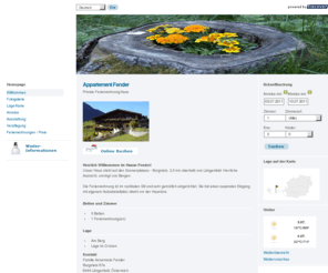 haus-fender.com: Appartement Fender, Längenfeld  - Willkommen - Tiscover
Private Ferienwohnung/haus , Tirol - Zimmer, Preise, Ausstattung, Ortsinfo, Wetter - Appartement Fender. Buchen Sie Ihren Urlaub online bei Tiscover!