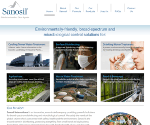 sanosilglobal.com: HOME - Sanosil – Disinfectants with a Clean Agenda
Non-toxic, environmentally friendly disinfecting biocides for broad-spectrum and microbiological control