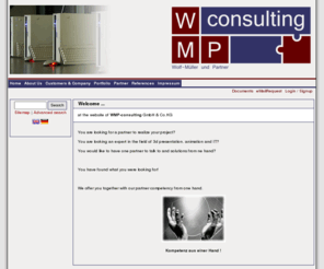 wmp-consulting.de: Welcome to "WMP-consulting" Portal
WMP-consulting ihr Spezialist in Sachen Stereoprojektion, 3D Animation, CAD- Datenverarbeitung, 3D PDF´s und weiteres aus dem Bereich Computer generated Data