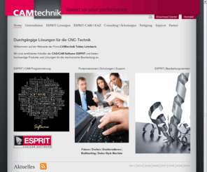 x-cnc.net: CAMtechnik Tobias Leimbach
Durchgängige Lösungen für die CNC-Technik. Willkommen auf der Webseite der Firma CAMtechnik Tobias Leimbach.

Wir sind zertifizierter Händler der CAD/CAM Software ESPRIT und bieten hochwertige Produkte und Lösungen für die mechanische Bearbeitung an.