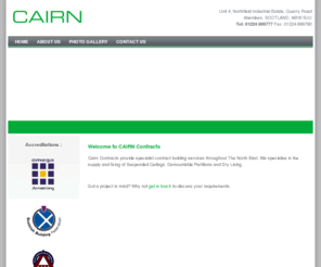 cairncontracts.com: CAIRN contracts - Suspended Ceiling and Demountable Partition Contractors, Aberdeen >  HOME
CAIRN contracts provide specialist contract building services throughout Aberdeenshire. Suspended ceiling contractors, demountable partitions and dry lining.