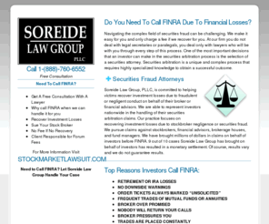 callfinra.com: Call FINRA
Do you need to call FINRA?  Call our law firm today for a free consultation on how an attorney can help you recover losses at FINRA.