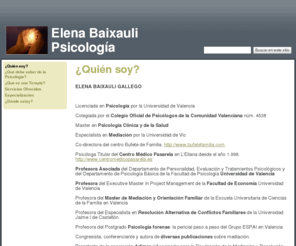 elenabaixauli.es: Elena Baixauli Psicología
Profesional de la Psicología y Mediación