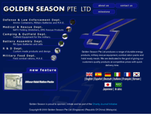 goldenseason.com.sg: Golden Season Pte. Ltd.
Golden Season Pte Ltd, Manufacturers of defence equipment and humanitarian supplies