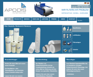 Apodis.de Filtervlies Filtermatten Filterkerzen Filterbeutel