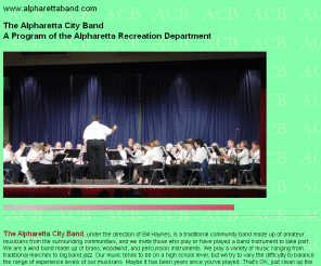 alpharettaband.com: Alpharetta City Band Page
