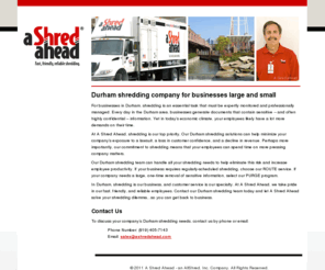 durham-shredding.com: Durham shredding - Durham, NC shredding | A Shred Ahead
A Shred Ahead can handle all of your Durham shredding needs.