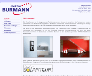 elektro-burmann.com: Elektro Burmann
Ihr kompetenter Partner fr Elektroinstallation, Kabelfehlerortung...