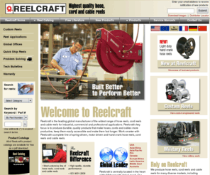 reelcraftinc.com: Reelcraft Hose Reels, Cord Reels and Cable Reels
Reelcraft is a leading manufacturer of hose reels, cord reels and cable reels.  With over 2500 models of reels available, Reelcraft hose reels are built better to perform better.