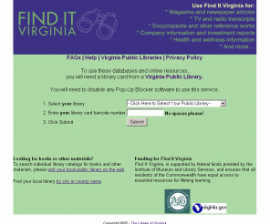 finditva.com: Find It Virginia - Library Service 24 x 7
