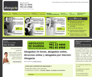 abogazia.com: Abogados 24 horas | Abogados online | Recurrir multas | Abogados por internet
Como abogados online y abogados por Internet, Abogazía somos un equipo de profesionales del Derecho especializados en todas las ramas jurídicas. Gracias a nuestro servicio de abogados 24 horas, resolvemos divorcios online y otras consultas legales siempre que lo desee y más cerca de usted que nunca. 