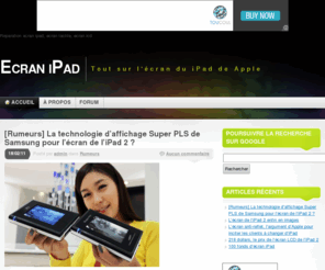 ecran-ipad.com: Reparation ecran ipad, changement ecran tactile, ecran lcd, retina
Ecran iPad cassé ou rayé ? Toutes les solutions de réparation ou changement d'écran iPad