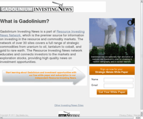 gadoliniuminvestingnews.com: Gadolinium Investing News
Gadolinium Investing News