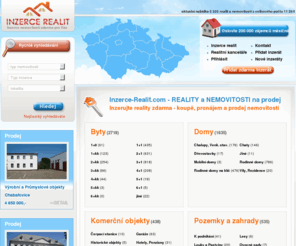 inzercerealit.com: Reality, nemovitosti na prodej, inzerce realit zdarma, prodej nemovitostí
Inzerce realit je portál, kde najdete nemovitosti na prodej, ke koupi a k pronájmu. Prodej nemovitostí a reality zde můžete inzerovat snadno a rychle.