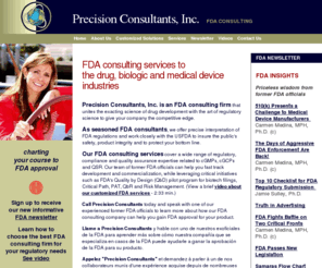 precisionconsultants.com: FDA Consulting Services from Precision Consultants
Precision Consultants provides FDA consulting services to the drug, biologic and medical device industries