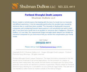 bestautopartsreviews.com: Portland Wrongful Death Attorneys - Oregon Wrongful Death Lawyer
Wrongful Death Lawyers in Portland, OR - If a family member or someone you know has been killed in an accident, Shulman DuBois LLC can help. Contact us today for a free consultation on your case.