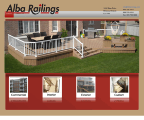 albarailings.com: Welcome to Alba Railings
Alba Railings is a family owned business since 1976 and is located in Oshawa, Ontario