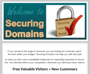 securingdomains.com: Securing Domains
Securing Domains