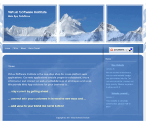 vsinstitute.com: Virtual Software Institute - Professional Web Applications
We develop web applications that let you interact and connect with your customers beyond traditional websites. Contact us to find out how we can help you maintain and expand your customer base.