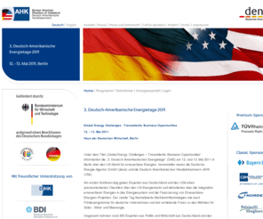 dae-konferenz.de: Home
Die 2. Deutsch-Amerikanischen Energietage am 22. und 23. März 2010 im Haus der Deutschen Wirtschaft in Berlin